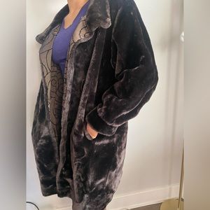 Faux fur oversize coat